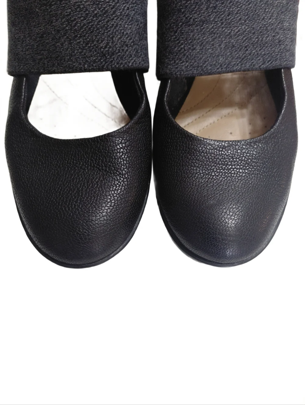 Clarks Pola River Black Mary Jane Strap Loafer Wedges Size 6 M